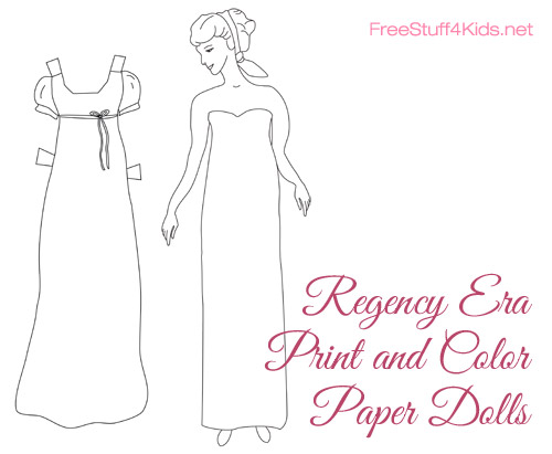 Regency Era Printable Paper Dolls